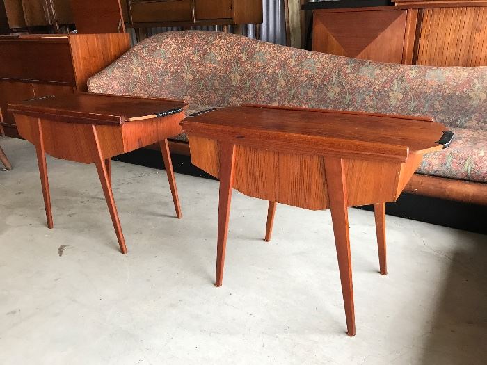 Danish side tables sewing tables