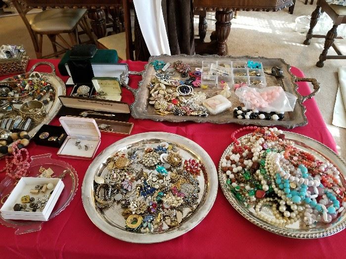 A lot of costume jewelry