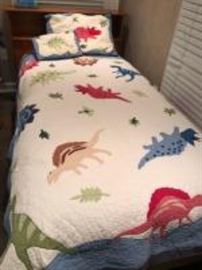 Dinosaur quilt and accessories by Pottery Barn