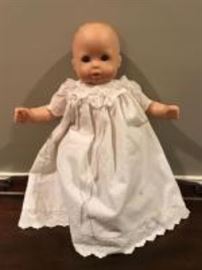 Doll with Bitty baby cristening Gown