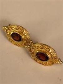 14k gold and garnet earrings