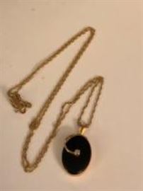 Gold and Onyx necklace