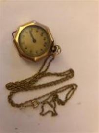 Gold filled chain and American standard watch