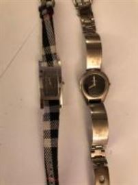 Gucci and Burberry Watch