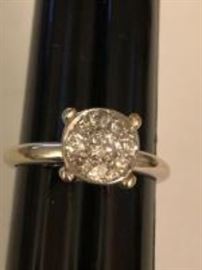 White gold and diamond ring