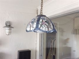 Hanging Tiffany style lamp