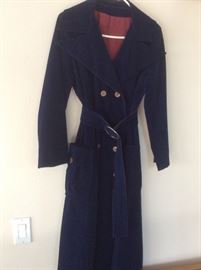 Velvet belted coat