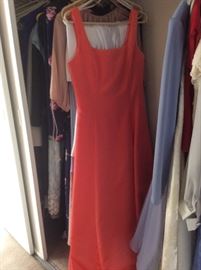 Red/orange long formal dress