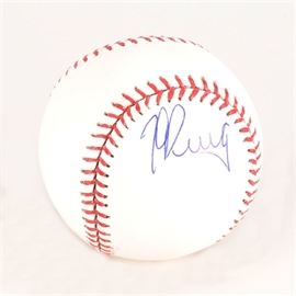 Yasiel Puig Signed Rawlings Signed MLB Baseball JSA COA: A Yasiel Puig signed Rawlings Major League (Selig) baseball enclosed in its original shipping box. Yasiel signed this baseball on the bottom side panel in blue ink pen. The signature has been professionally authenticated by JSA with hologram sticker affixed to the baseball. There is also an accompanying JSA letter enclosed. Yasiel is a Cuban born player who is currently a member of the Los Angeles Dodgers. Known as a power hitter, Yasiel is a former National League All-Star and is a difficult autograph to obtain.