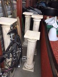 4 Marble stands from Italy.