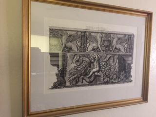Giovani Battista Parnasi etching. Gold frame 27'' x 37''x1.75 great condition. Image has been professional cleaned.