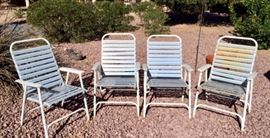 4 Metal/Strapping Arm Chairs