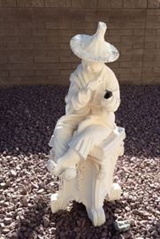 Asian Yard Ornament - he lost his left hand :(