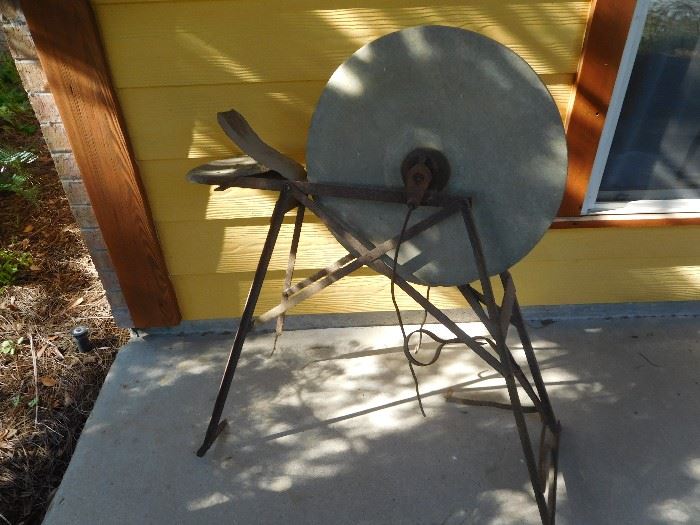 Antique grinding wheel