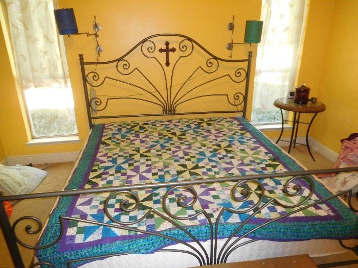 King size iron bed