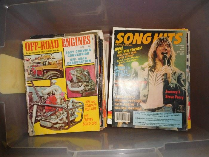 Lots of vintage magazines from the 60s & 70s