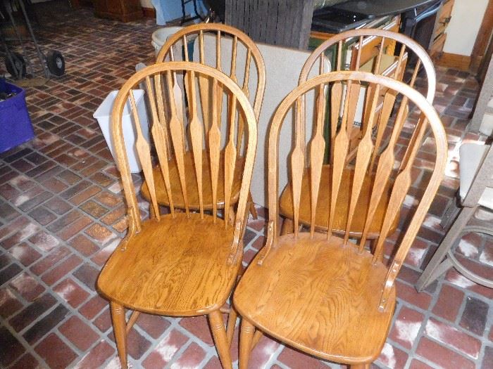 Solid oak chairs made in Yugoslavia