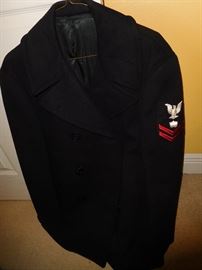 Heavy wool vintage Navy coat