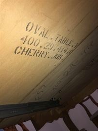 BASSETT FURNITURE CHERRY WOOD TABLE AND 6 CHAIRS-COMES WITH CUSTOM PROTECTIVE COVERS