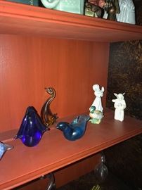GLASS BIRDS AND FIGURINES