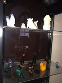 COLORED GLASS FIGURINES