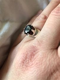 4.18CT BLACK DIAMOND RING