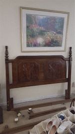 Mid Century Headboard and Rails