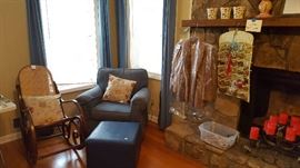 Bentwood Rocker, Mink Coat