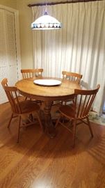 Oak Table and 4 Chairs