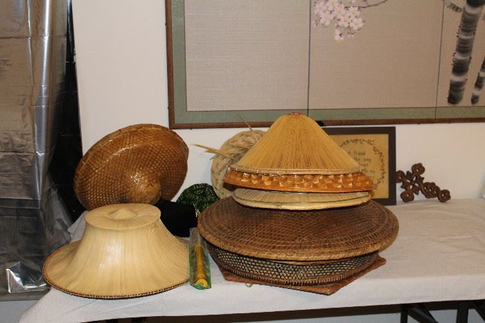 Authentic Asian Hat collection, acquired circa 1967 in Vietnam