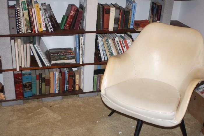 Vintage Berkline Boltaflex swivel chair (Eames Style Chair) - books