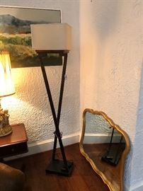 Floor Lamp and Mirror