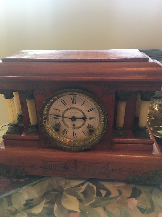 Antique clock mantle 