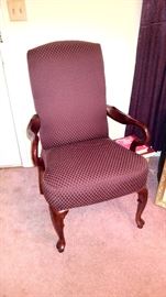 Queen  Ann upholstered chair