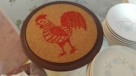 Vintage lazy Susan rooster