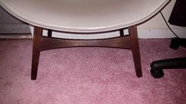 Vintage mid-century modern leather stool