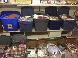 Tons of yarn and fabric