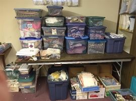 Tons of yarn and fabric