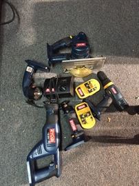Ryobi Cordless 5 Tool Set with 2 Batteries and Charger