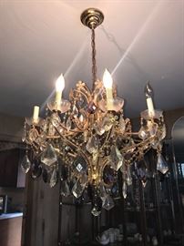 Dining room chandelier.
