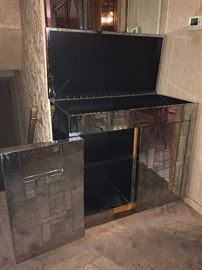 Mirrored bar with storage.  SOLD