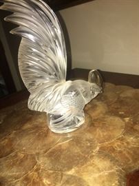 Lalique Rooster Paper Wieght