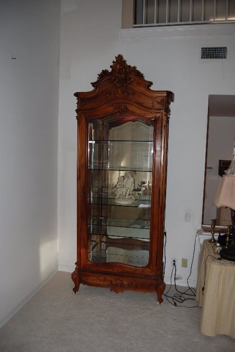 8 Foot tall Antique French Display Cabinet
