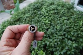 14K  Spinning Mercedes Symbol ring with diamond bezel -  Size 7 1/4 - 10.9 grams  -  Retail value:  $2500