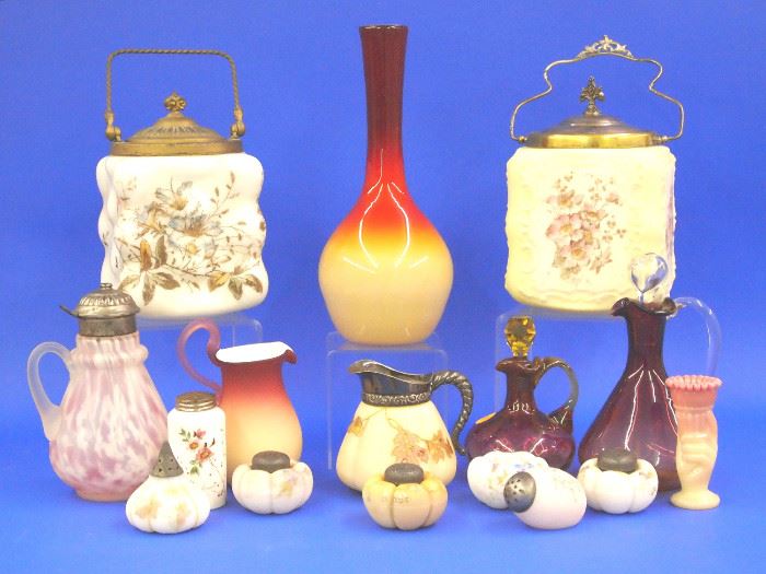 Art glass and biscuit barrels