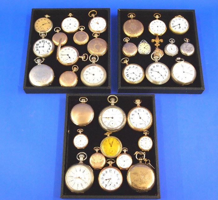 Gold filled and silver  pocket watches