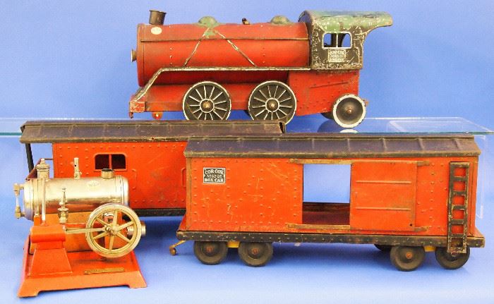 Cor-Cor toy train and Weeden steam engine