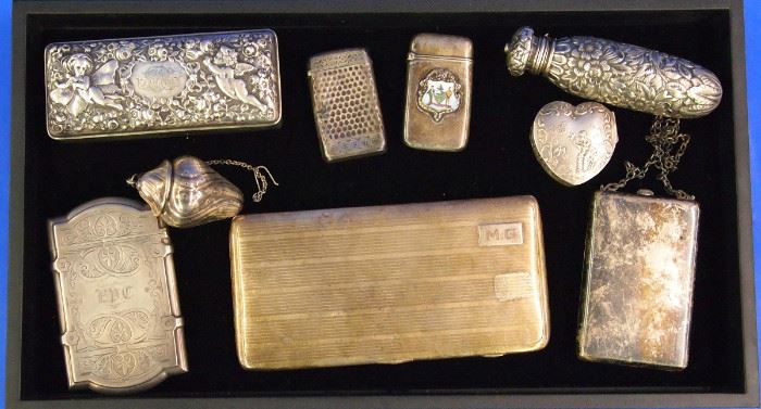 Tray of sterling accessories
