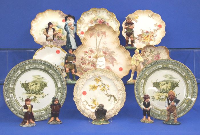 Royal Doulton plates and  "Middle Earth" figurines