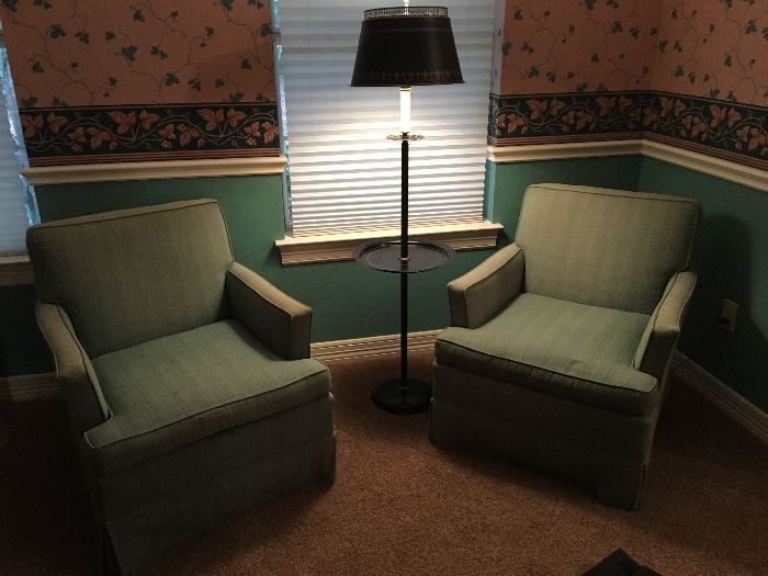 pair of vintage club chairs